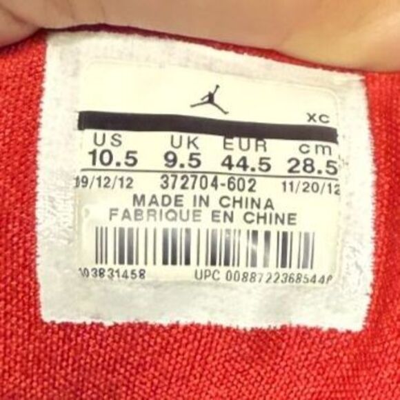 RARE 2012 Nike Jordan 1 Flight Gym High top Red 372704-602 Men's size 10.5 Vint - Picture 6 of 6